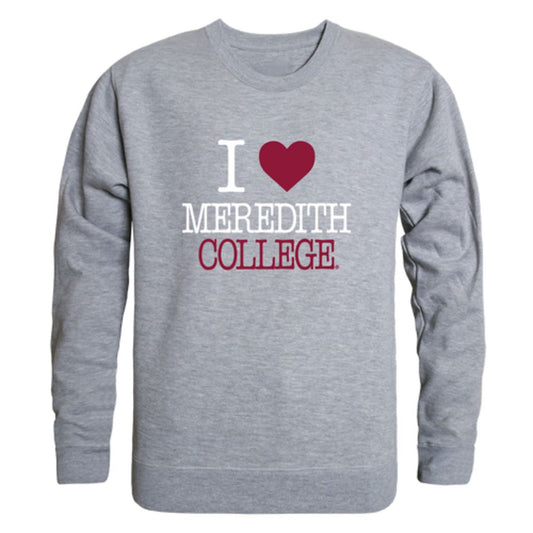 I Love Meredith College Avenging Angels Fleece Crewneck Pullover Sweatshirt