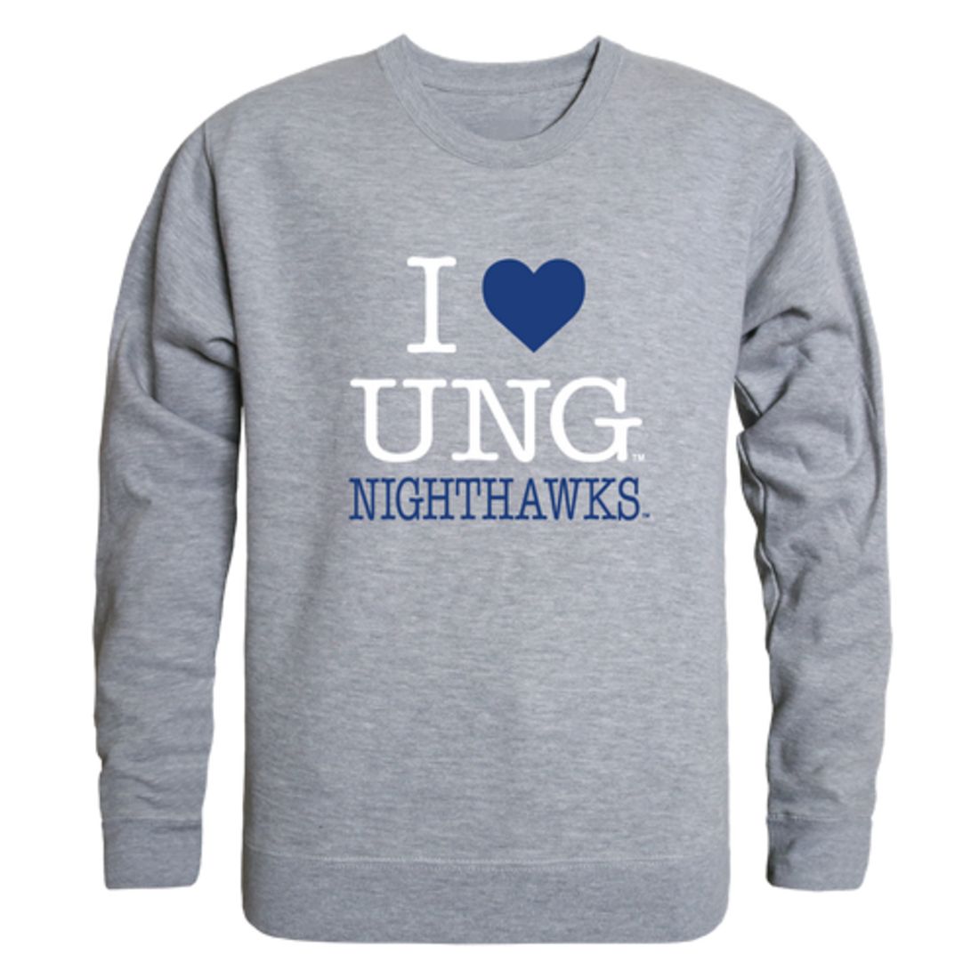 I Love University of North Georgia Nighthawks Fleece Crewneck Pullover Sweatshirt