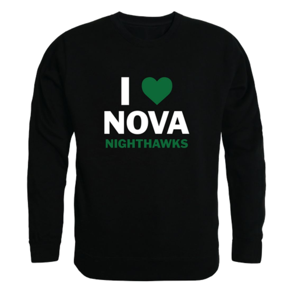I Love Northern Virginia Community College Nighthawks Fleece Crewneck Pullover Sweatshirt