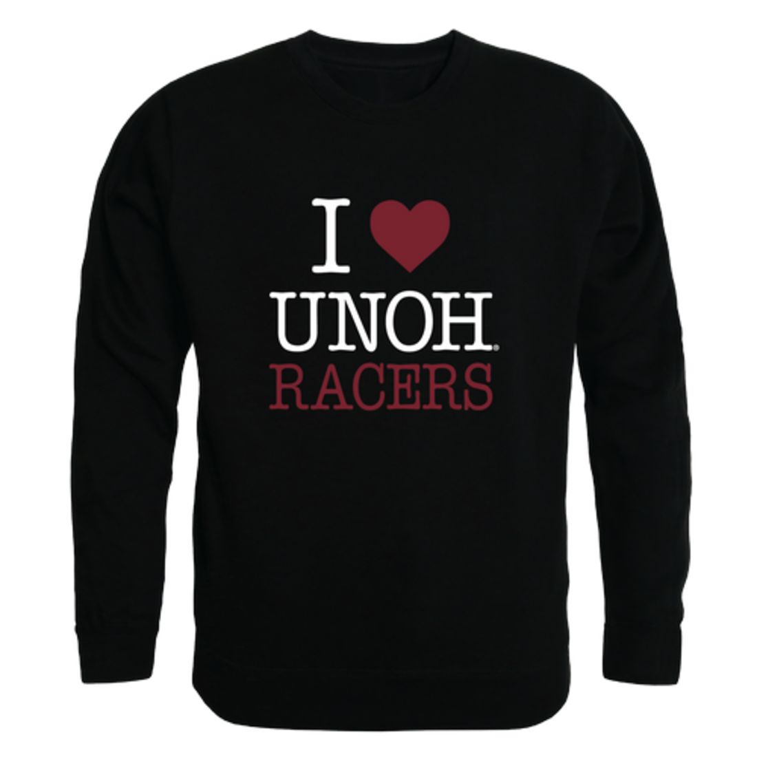I Love University of Northwestern Ohio Racers Fleece Crewneck Pullover Sweatshirt
