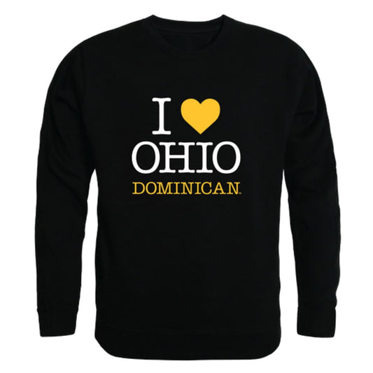 I Love Ohio Dominican University Panthers Fleece Crewneck Pullover Sweatshirt