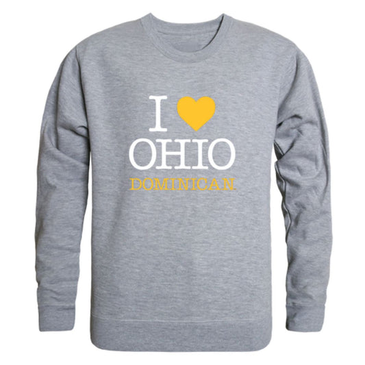 I Love Ohio Dominican University Panthers Fleece Crewneck Pullover Sweatshirt