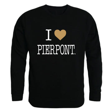 I Love Pierpont Community & Technical College Lions Fleece Crewneck Pullover Sweatshirt