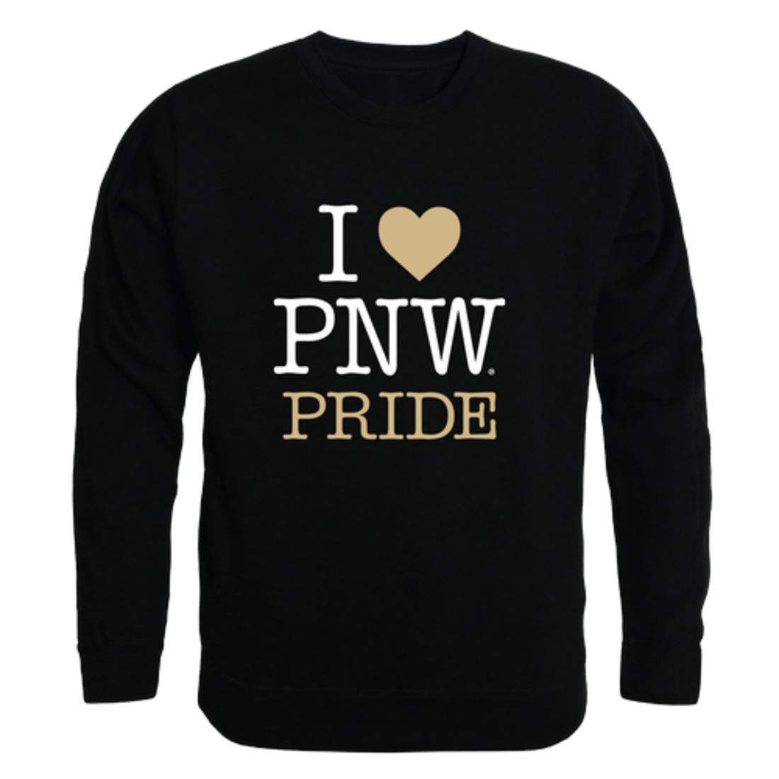 I Love Purdue University Northwest Lion Fleece Crewneck Pullover Sweatshirt