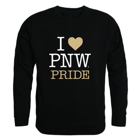 I Love Purdue University Northwest Lion Fleece Crewneck Pullover Sweatshirt