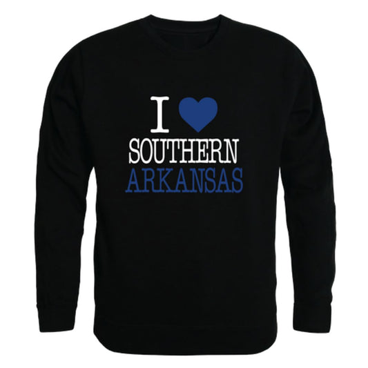 I Love Southern Arkansas University Muleriders Fleece Crewneck Pullover Sweatshirt