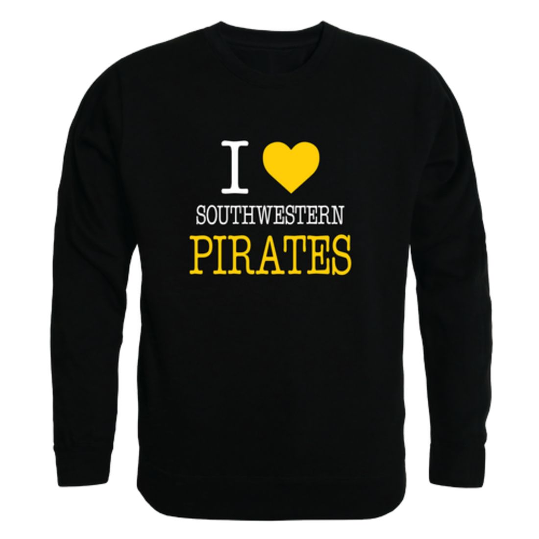 I Love Southwestern University Pirates Fleece Crewneck Pullover Sweatshirt