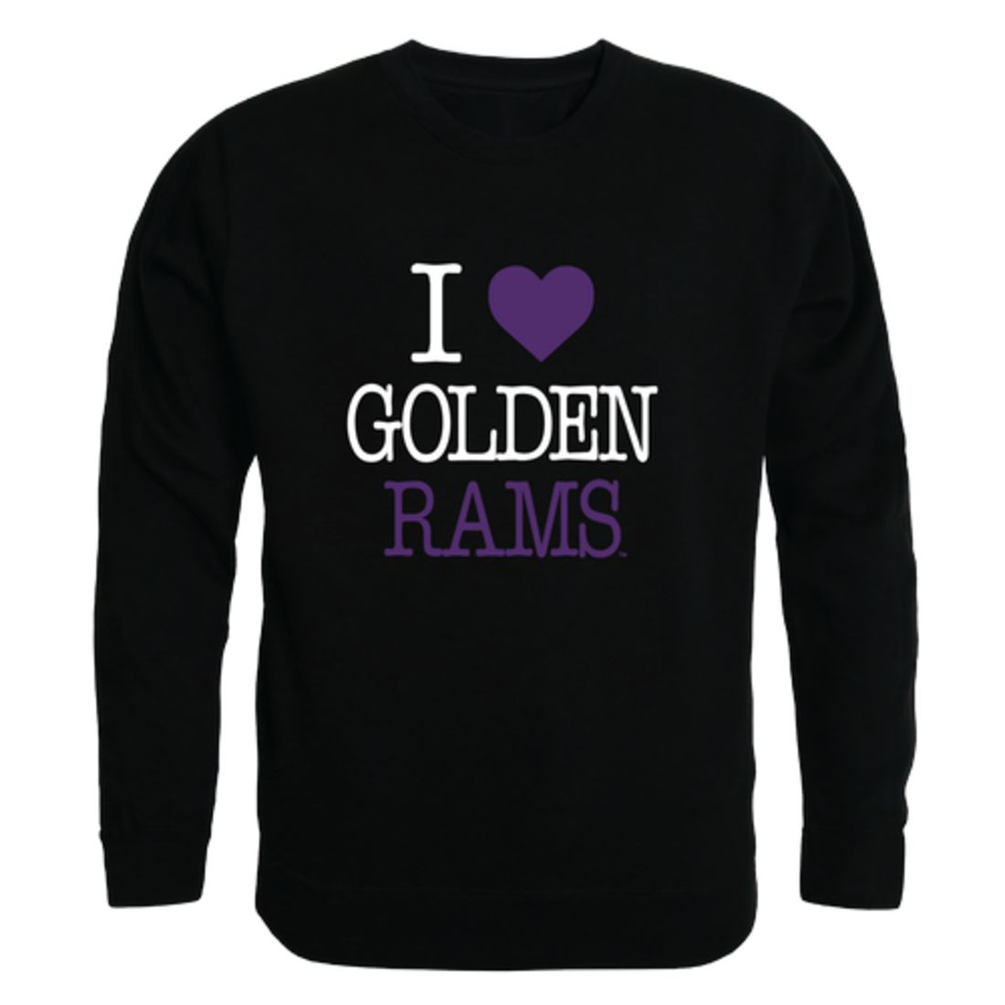 I Love West Chester University Rams Fleece Crewneck Pullover Sweatshirt