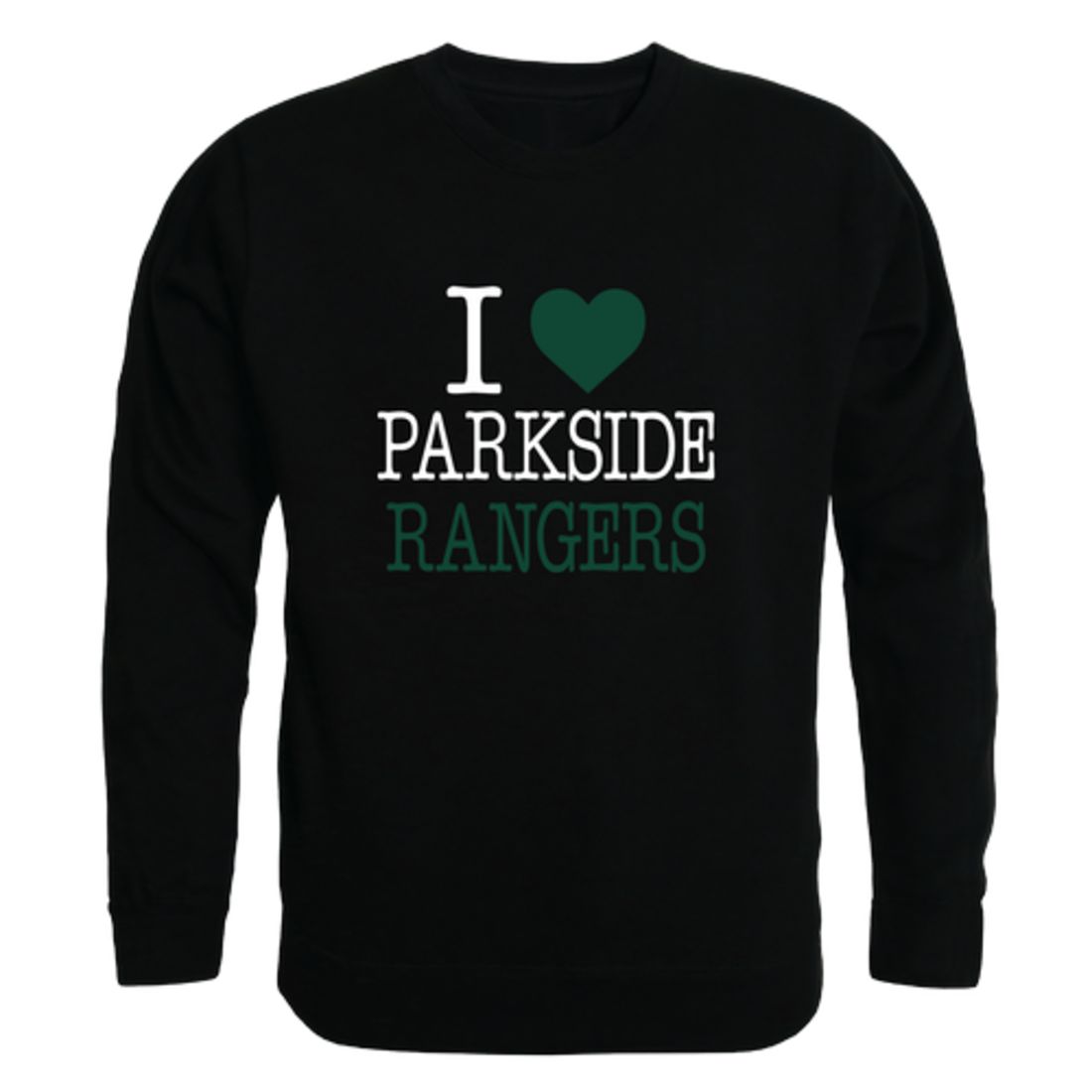 I Love University of Wisconsin-Parkside Rangers Fleece Crewneck Pullover Sweatshirt