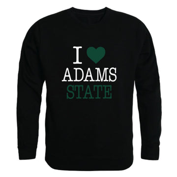 I Love Adams State University Grizzlies Fleece Crewneck Pullover Sweatshirt