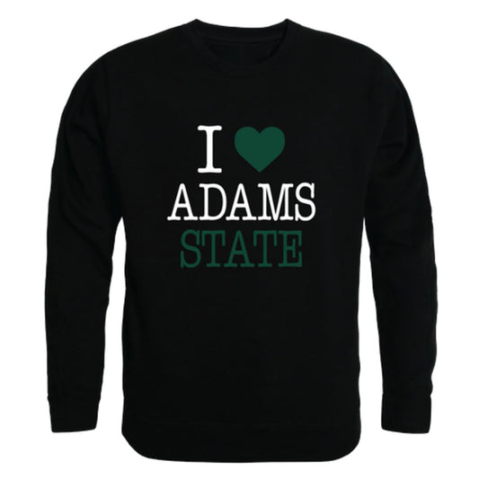 I Love Adams State University Grizzlies Fleece Crewneck Pullover Sweatshirt