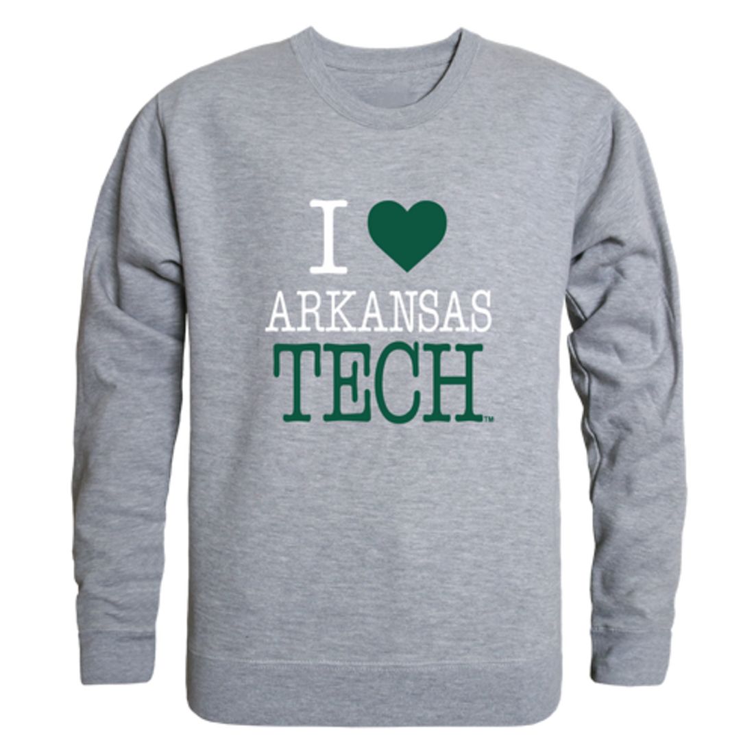 I Love Arkansas Tech University Wonder Boys Fleece Crewneck Pullover Sweatshirt
