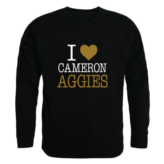 I Love Cameron University Aggies Fleece Crewneck Pullover Sweatshirt