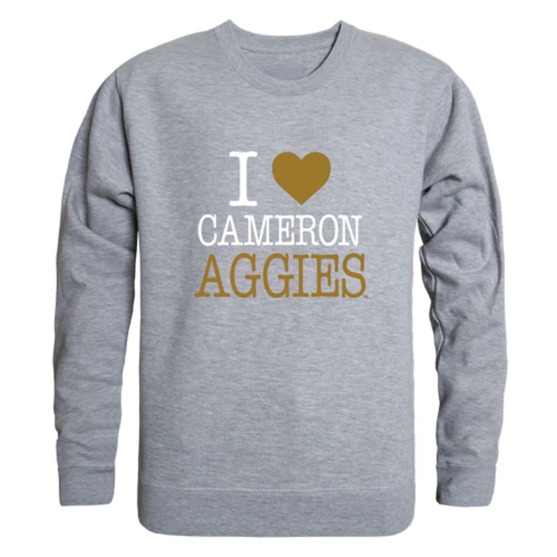 I Love Cameron University Aggies Fleece Crewneck Pullover Sweatshirt