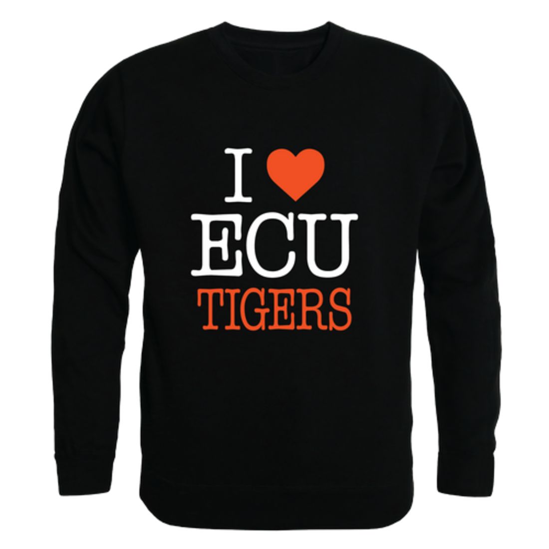 I Love East Central University Tigers Fleece Crewneck Pullover Sweatshirt