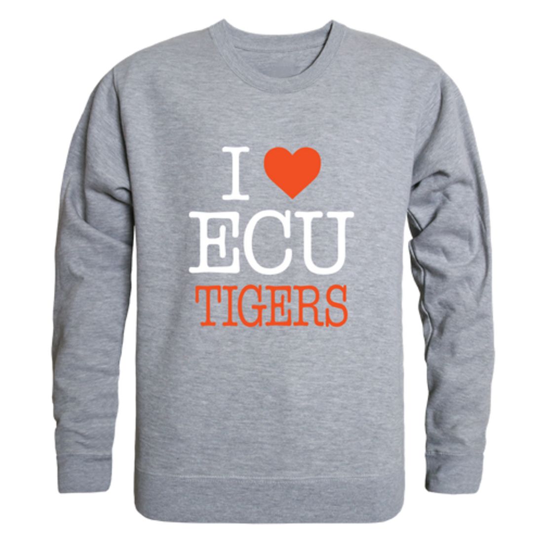 I Love East Central University Tigers Fleece Crewneck Pullover Sweatshirt