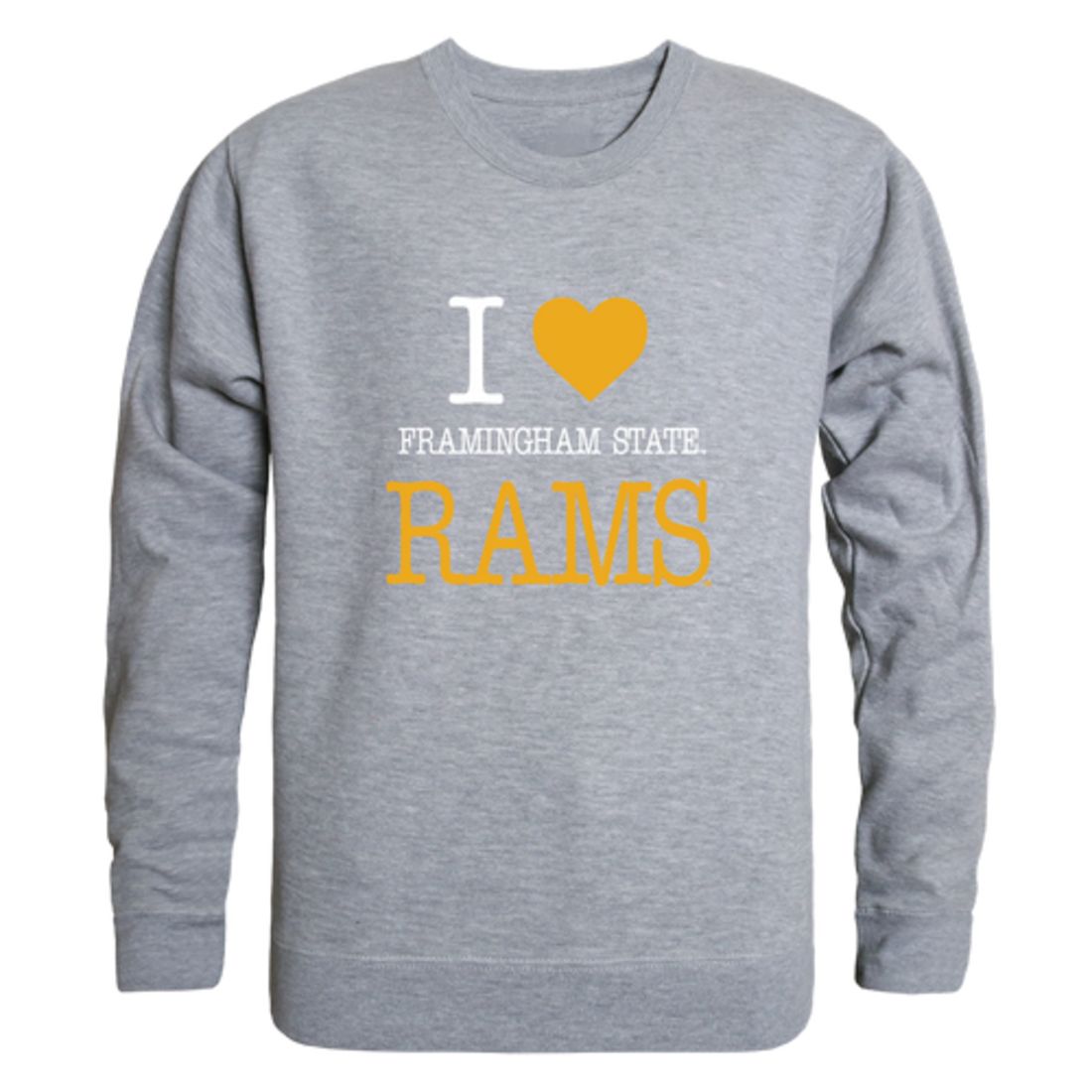 I Love Framingham State University Rams Fleece Crewneck Pullover Sweatshirt