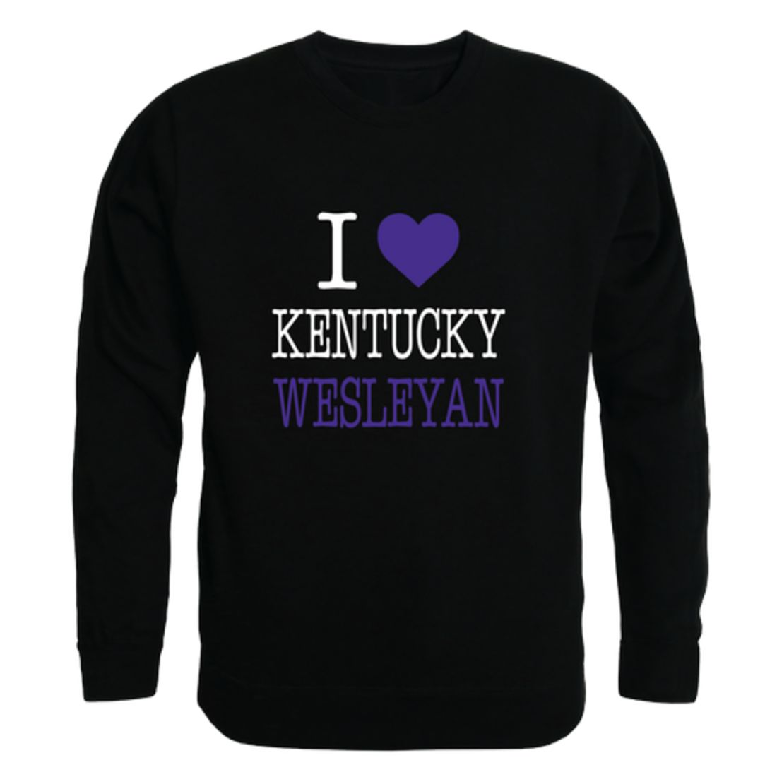 I Love Kentucky Wesleyan College Panthers Fleece Crewneck Pullover Sweatshirt