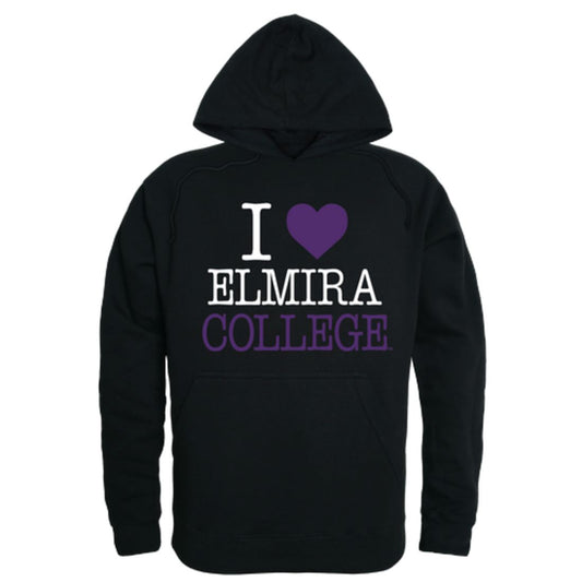 I Love Elmira College Soaring Eagles Fleece Hoodie Sweatshirts