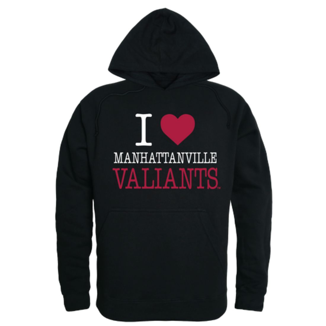 I Love Manhattanville College Valiants Fleece Hoodie Sweatshirts