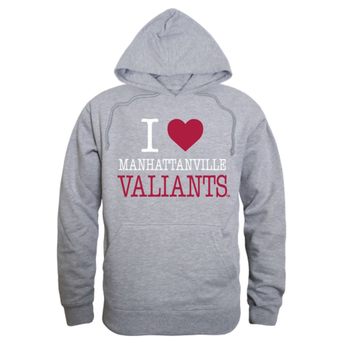 I Love Manhattanville College Valiants Fleece Hoodie Sweatshirts