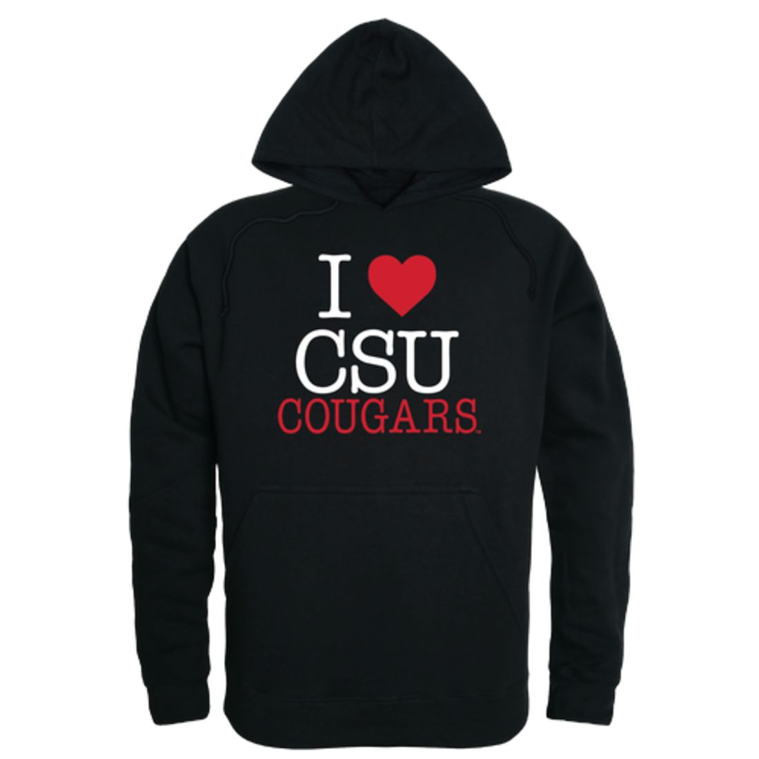 I Love Columbus State University Cougars Fleece Hoodie Sweatshirts