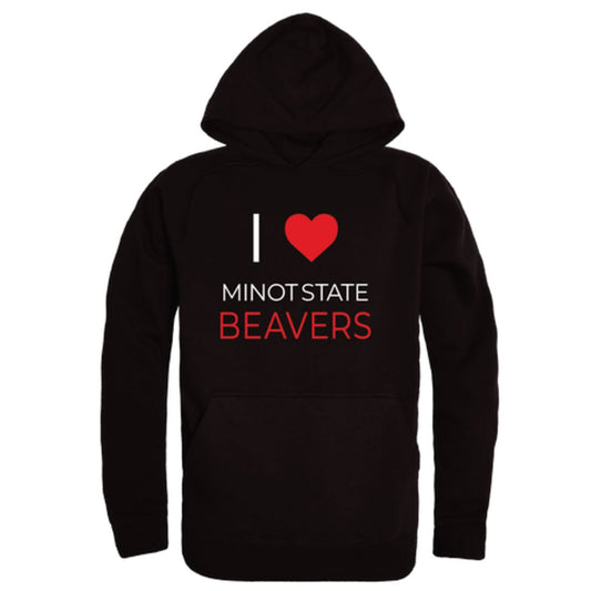 I Love Minot State University Beavers Fleece Hoodie Sweatshirts