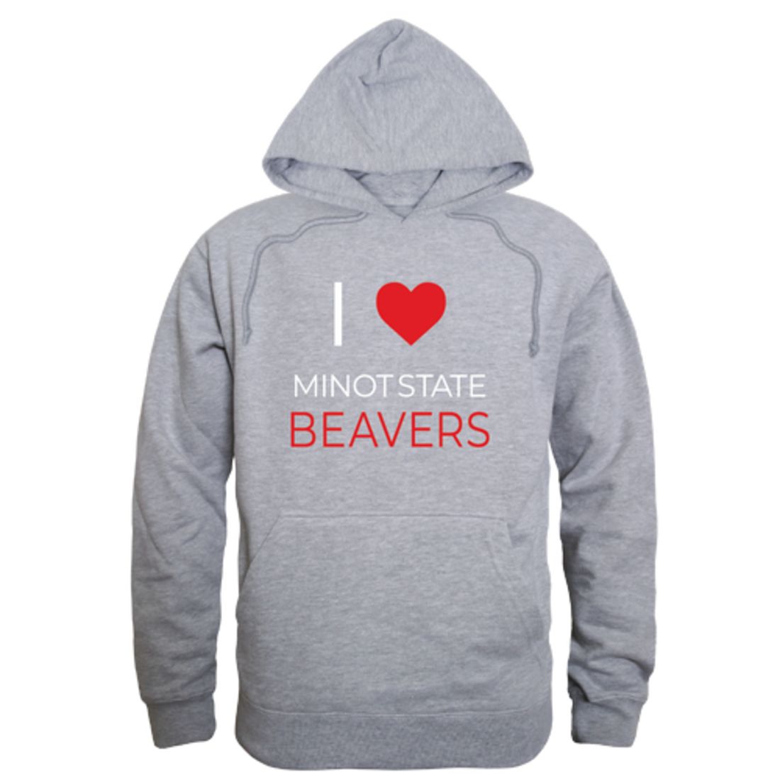 I Love Minot State University Beavers Fleece Hoodie Sweatshirts