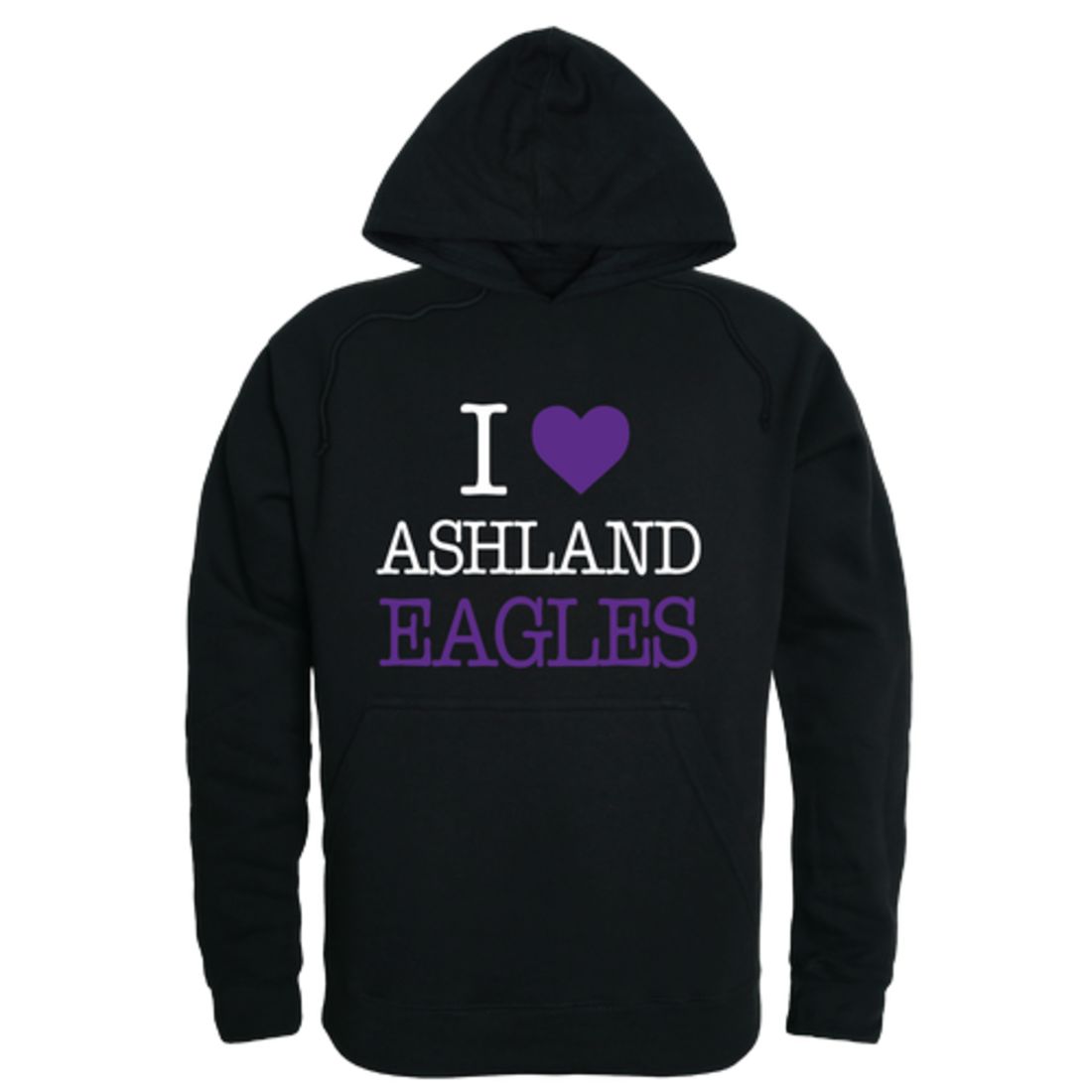 I Love Ashland University Eagles Fleece Hoodie Sweatshirts