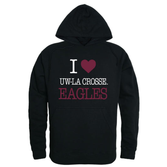 I Love University of Wisconsin-La Crosse Eagles Fleece Hoodie Sweatshirts