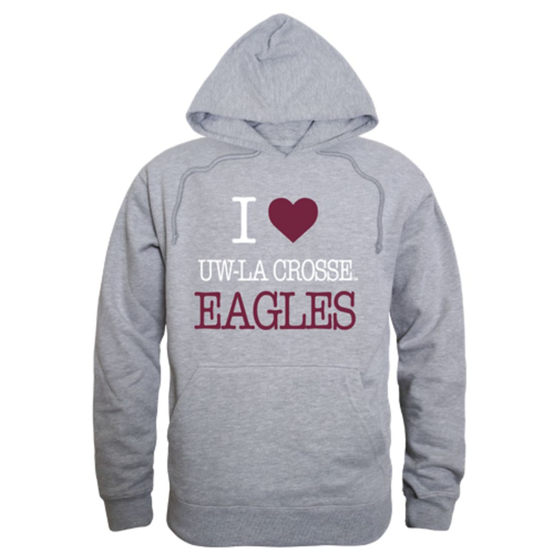 I Love University of Wisconsin-La Crosse Eagles Fleece Hoodie Sweatshirts