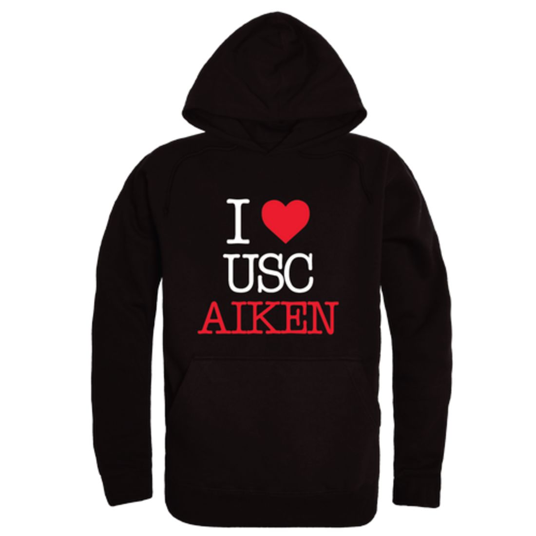I Love University of South Carolina Aiken Pacers Fleece Hoodie Sweatshirts