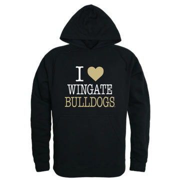 I Love Wingate University Bulldogs Fleece Hoodie Sweatshirts