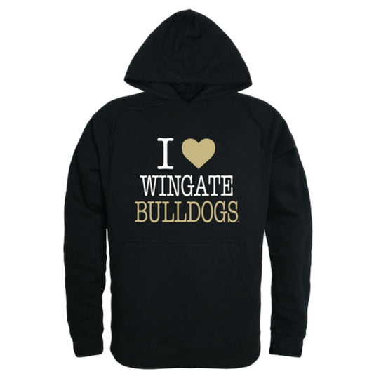 I Love Wingate University Bulldogs Fleece Hoodie Sweatshirts