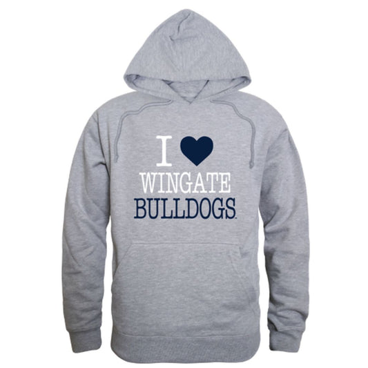 I Love Wingate University Bulldogs Fleece Hoodie Sweatshirts