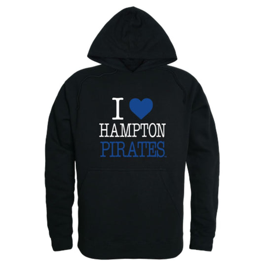I Love Hampton University Pirates Fleece Hoodie Sweatshirts