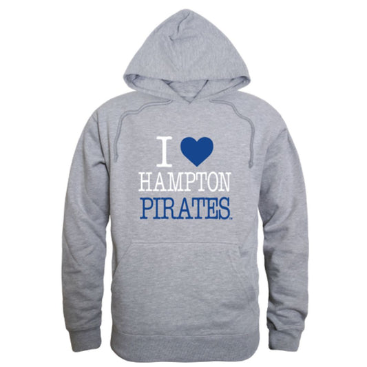 I Love Hampton University Pirates Fleece Hoodie Sweatshirts