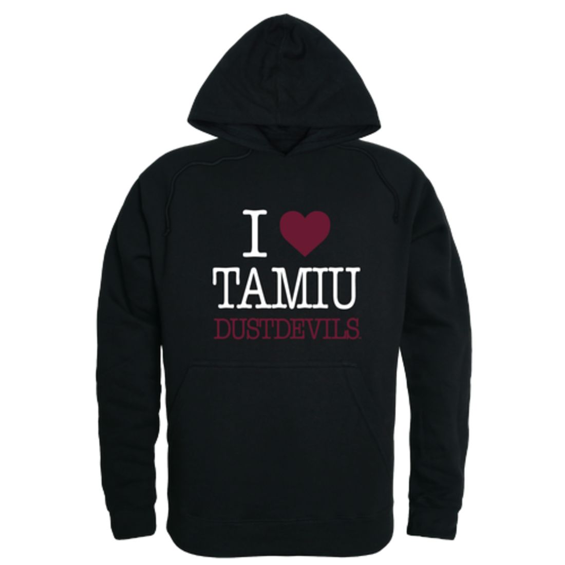 I Love Texas A&M International University DustDevils Fleece Hoodie Sweatshirts