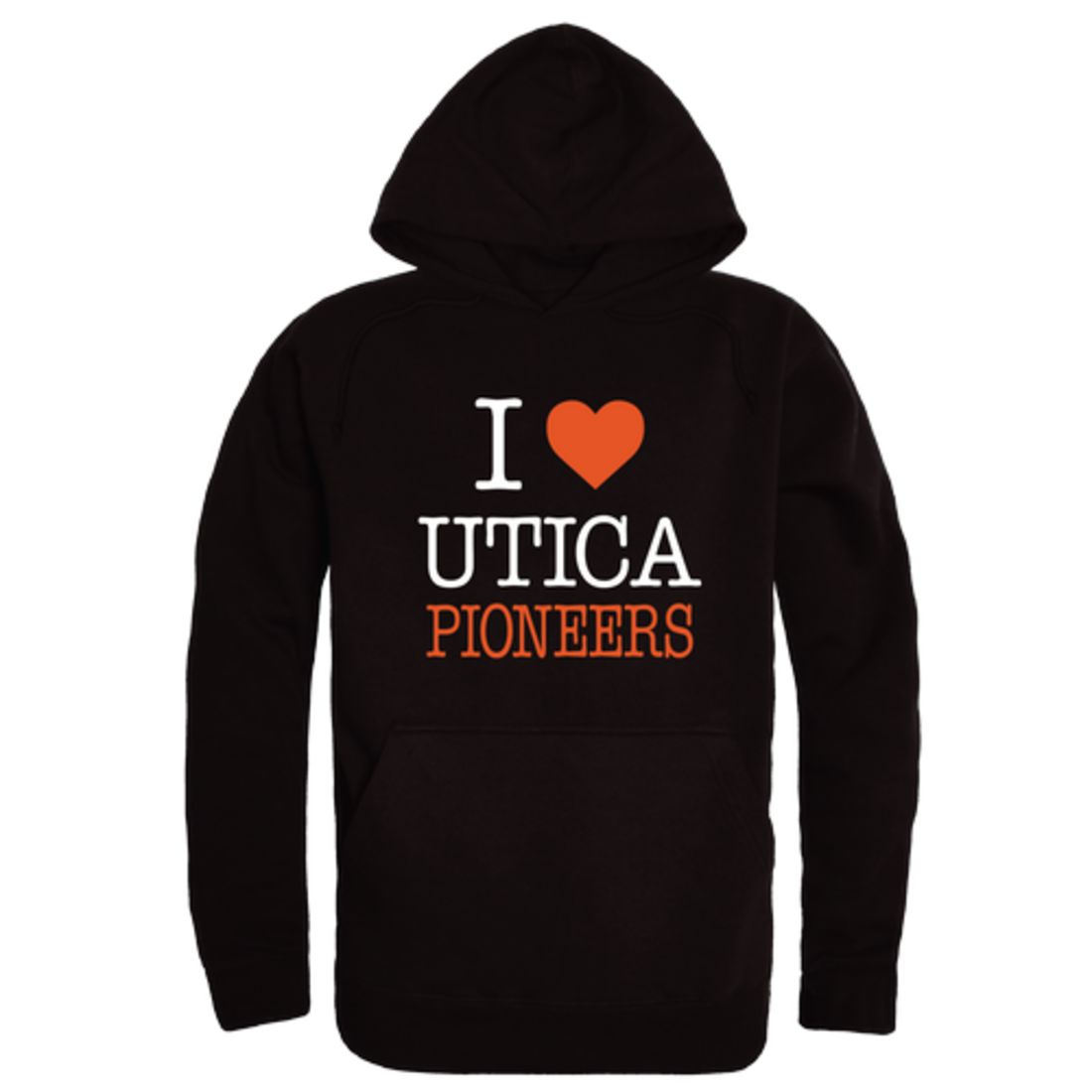 I Love Utica College Pioneers Fleece Hoodie Sweatshirts