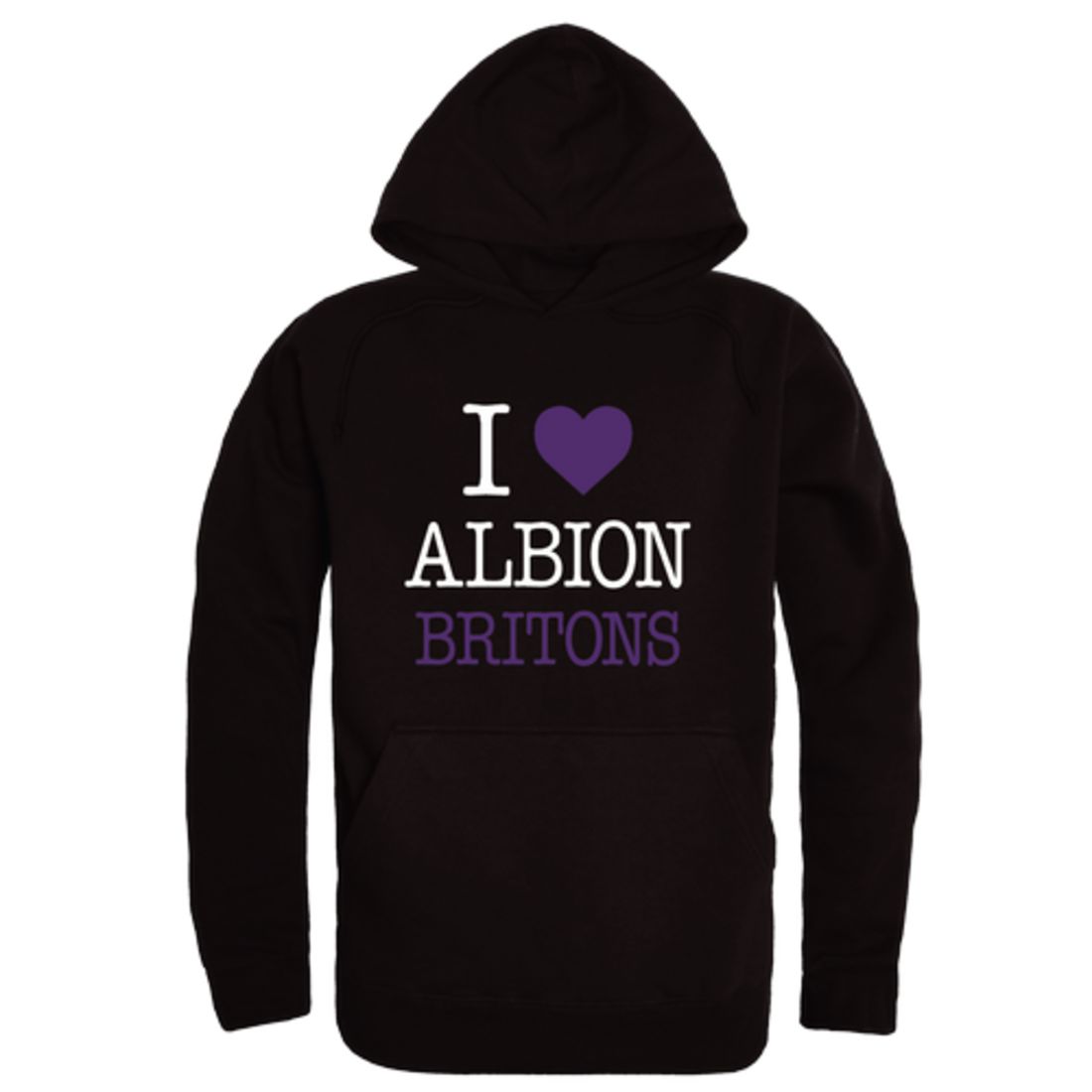 I Love Albion College Britons Fleece Hoodie Sweatshirts
