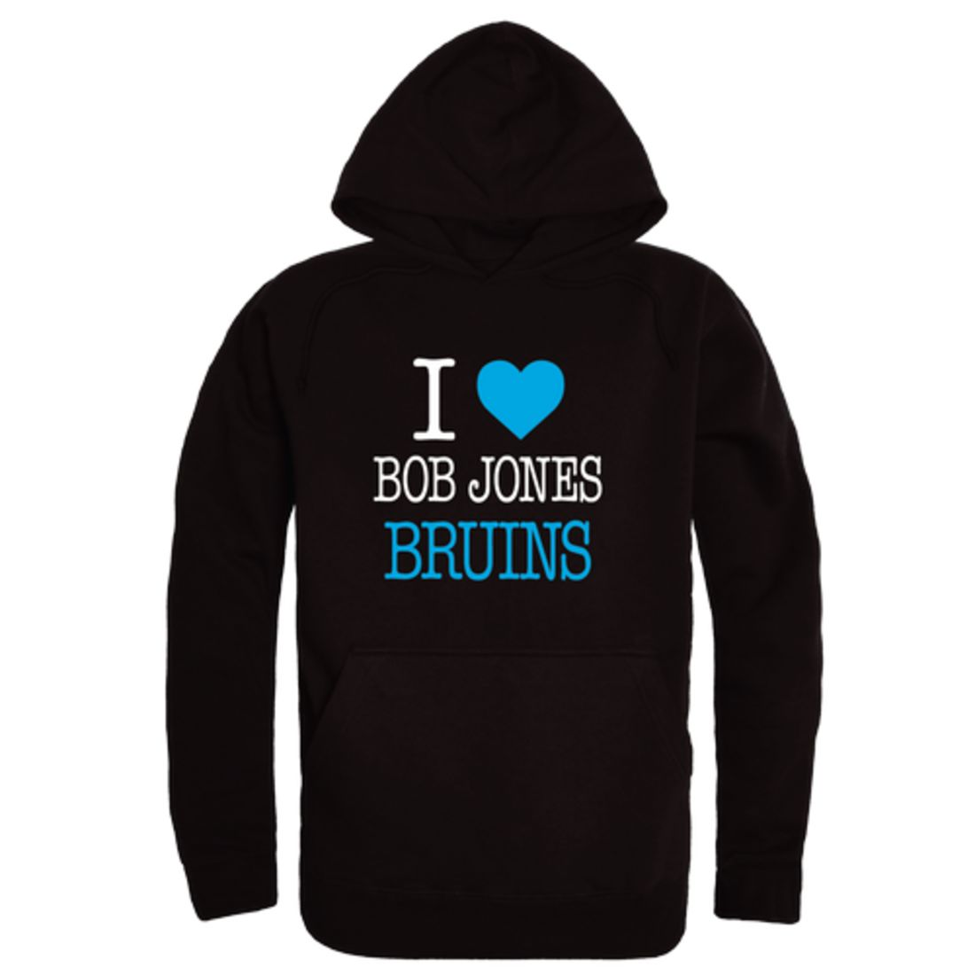 I Love Bob Jones University Bruins Fleece Hoodie Sweatshirts