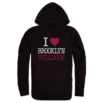 I Love Brooklyn College Bulldogs Fleece Hoodie Sweatshirts