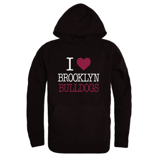 I Love Brooklyn College Bulldogs Fleece Hoodie Sweatshirts