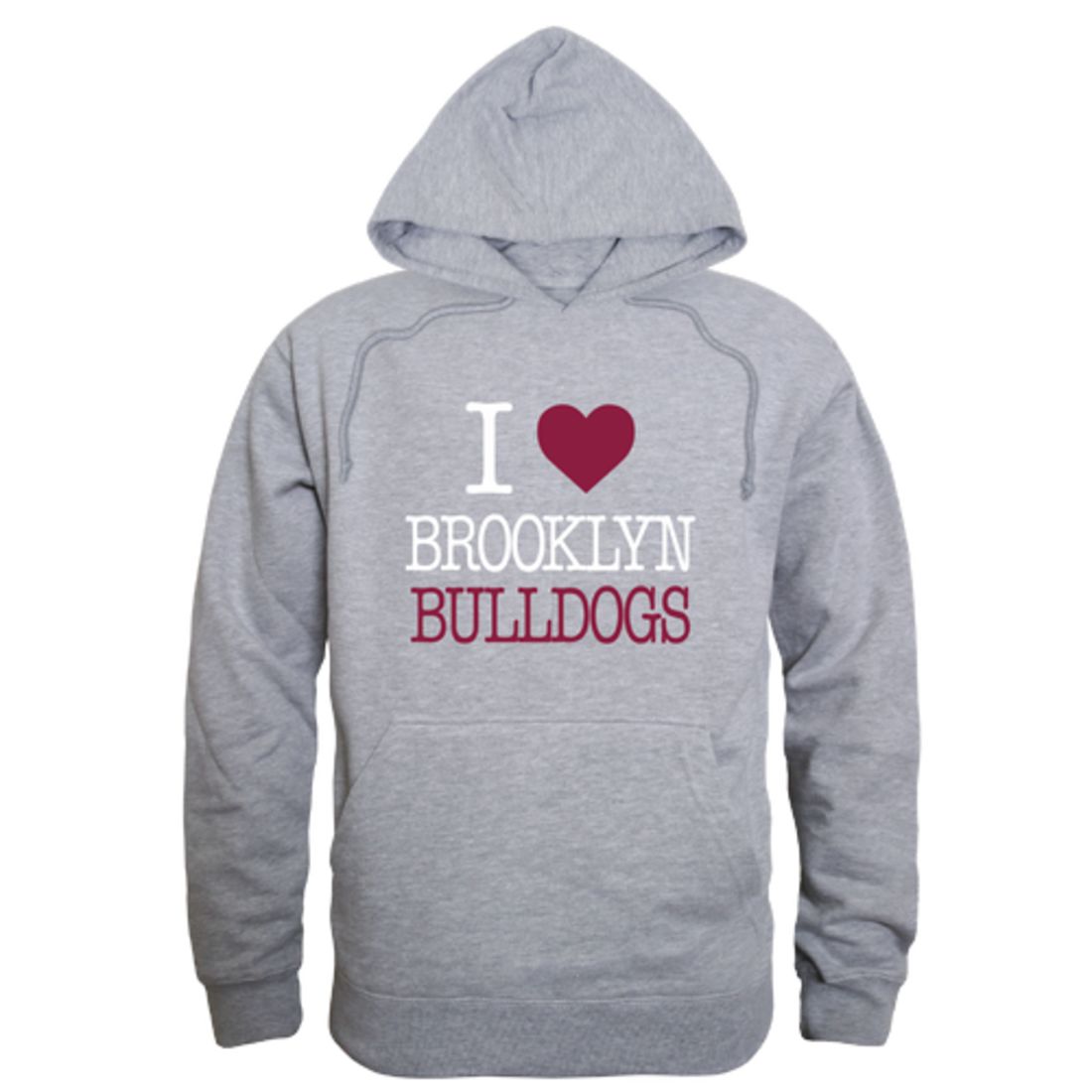 I Love Brooklyn College Bulldogs Fleece Hoodie Sweatshirts