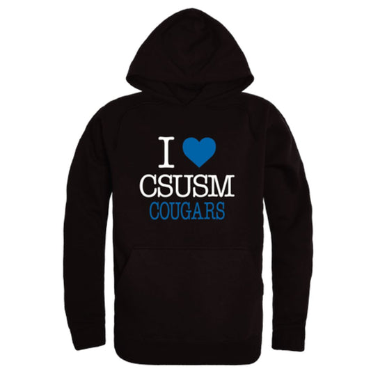 I Love California State University San Marcos Cougars Fleece Hoodie Sweatshirts