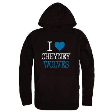 I Love Cheyney University of Pennsylvania Wolves Fleece Hoodie Sweatshirts