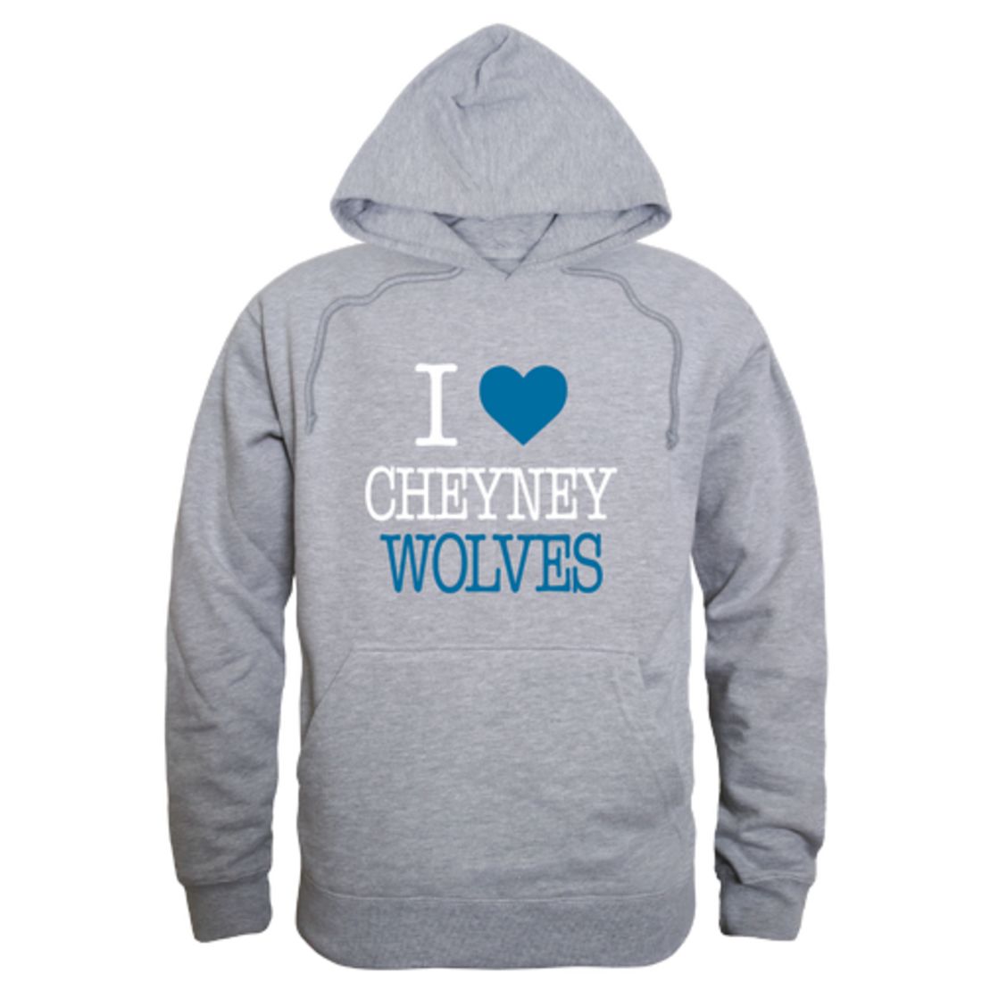 I Love Cheyney University of Pennsylvania Wolves Fleece Hoodie Sweatshirts