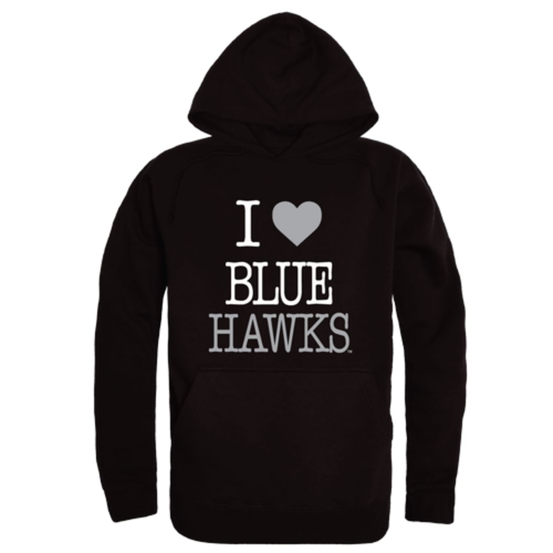 I Love Dickinson State University Blue Hawks Fleece Hoodie Sweatshirts