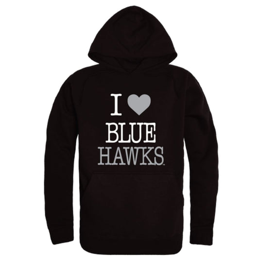 I Love Dickinson State University Blue Hawks Fleece Hoodie Sweatshirts