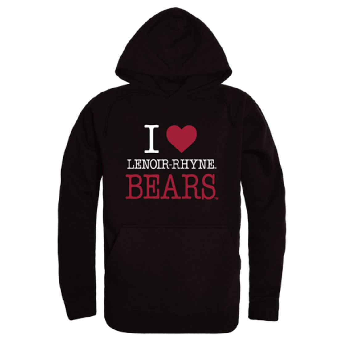 I Love Lenoir-Rhyne University Bears Fleece Hoodie Sweatshirts